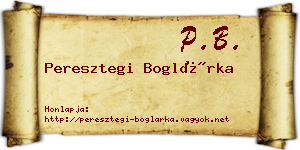 Peresztegi Boglárka névjegykártya
