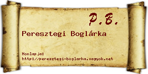 Peresztegi Boglárka névjegykártya