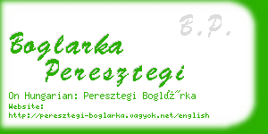 boglarka peresztegi business card